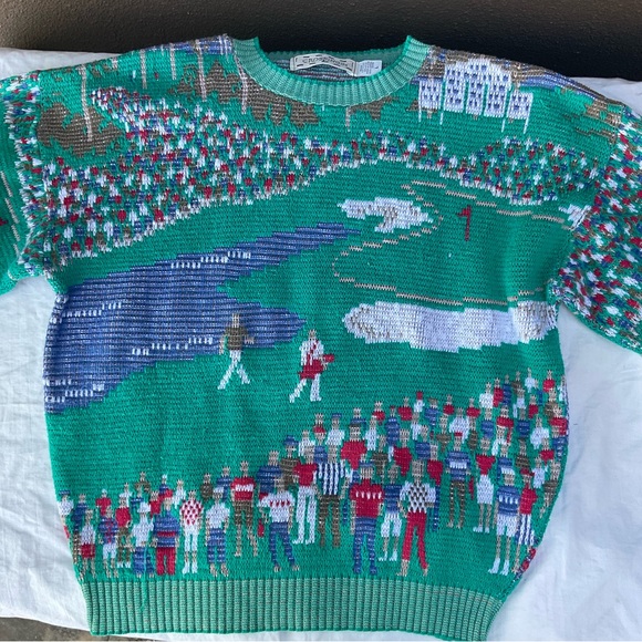 VTG Men’s Crossings Golf crewneck sweater. Sz L. - Picture 1 of 7